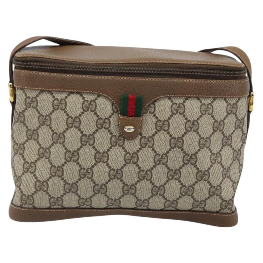 Gucci GG Supreme Web Shoulder Bag Beige